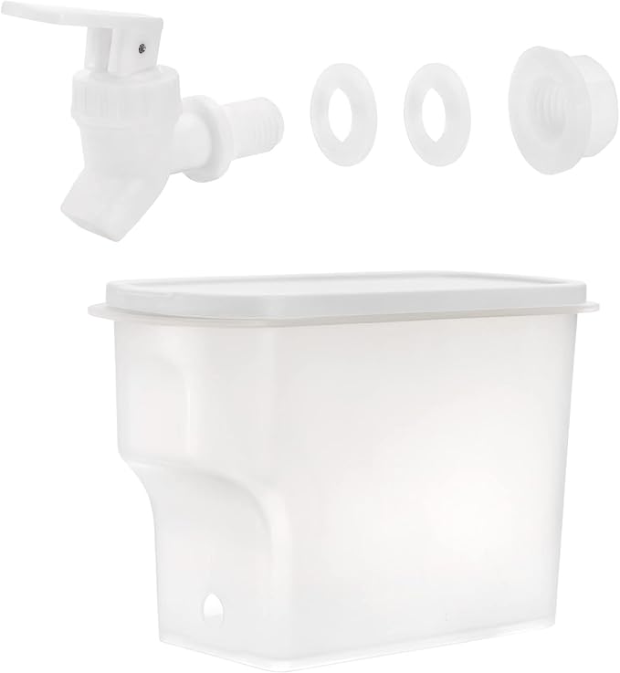 Jucoan 2 Pack 0.9 Gallon Fridge Beverage Drink Dispenser with Leak-proof Spigot, Plastic Cold Drink Juice Beverage Dispenser Jug for Party Drink, Juice, Iced Tea, Lemonade, Cold Brew