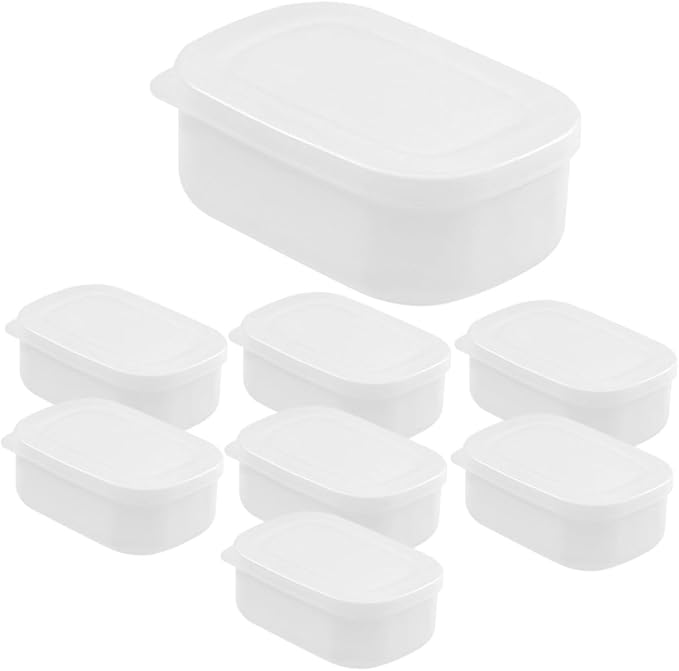 8pcs Airtight Rice Storage Containers Fridge Organizer for Coarse Cereals and Snacks Portable Food Preservation Boxes for Freezer and Kitchen Organization
