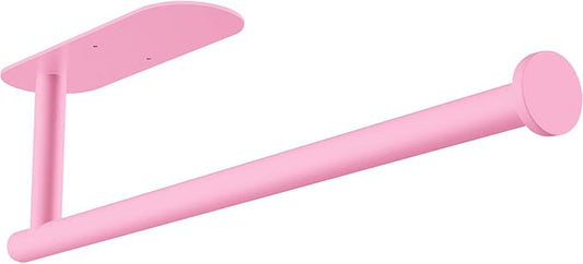 Pink Paper Towel Holder - Self Adhesive Paper Towels Roll Holders Under Cabinet, SUS304 Stainless Steel Wall Mount Towel Holder for Kitchen, Pantry, Sink, Bathroom