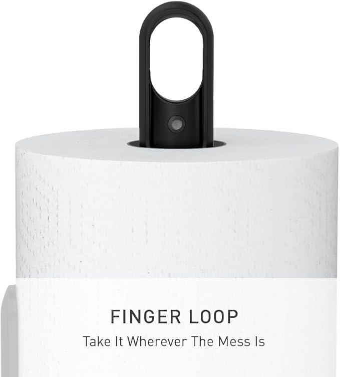 simplehuman Standing Paper Towel Holder with Spray Pump, Black Stainless Steel