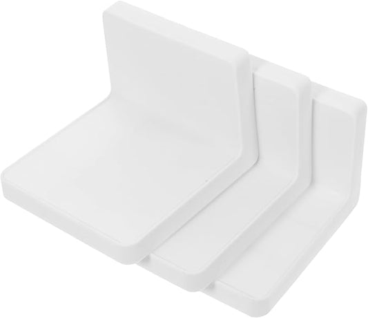 Sewroro Multi-use Adhesive Plant Window Shelves Wall Rack 3pcs White Floating Planter Brackets for Indoor Garden Kitchen Décor