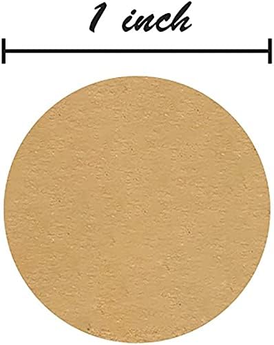 1" Brown Kraft Round Labels / 1000 Round Stickers Roll with Dispenser Box/Crafting Canning Organization Circle Label/Permanent Adhesive