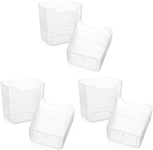 6pcs Translucent Fridge Organizer Bins Vertical Storage for Fruits Vegetables Spices Efficient Refrigerator Storage Containers for Home Kitchen Use