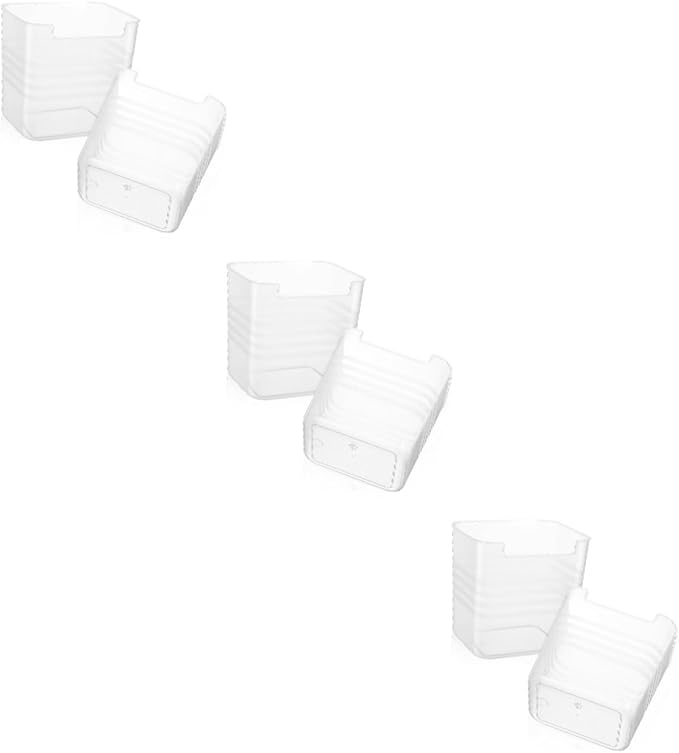 Garneck 6pcs Refrigerator Storage Bins Vertical Organizer for Kitchen Pantry and Cabinets for Fruits Vegetables and Condiments Space-Saving Design