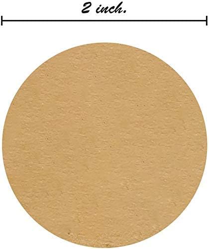 2" Natural Brown Kraft Stickers / 500 Circle Labels Roll/Permanent Adhesive Brown Kraft Round Organization Labels/Made in The USA