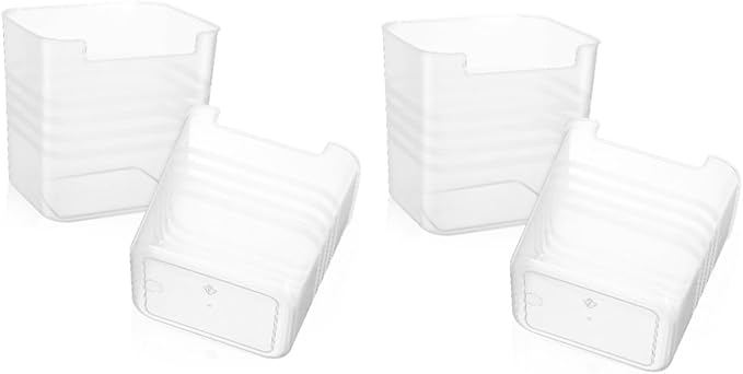 ULTECHNOVO 4pcs Refrigerator Storage Box Bins Condiment Organizer Kitchen Pantry Organizer