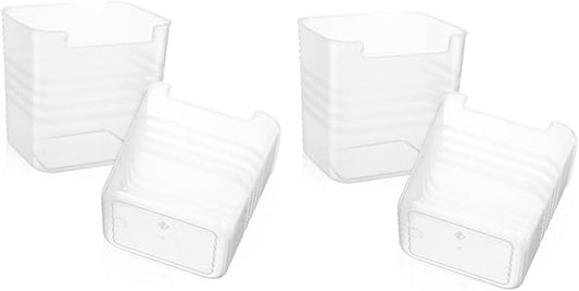 ULTECHNOVO 4pcs Refrigerator Storage Box Bins Condiment Organizer Kitchen Pantry Organizer