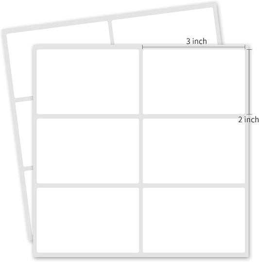 Yeachlaing 2×3 Inch Removable Blank Freezer Labels,Water/Oil/Tear Resistant/Ink Won't Smudge No Residue (120pcs,1 Bag)