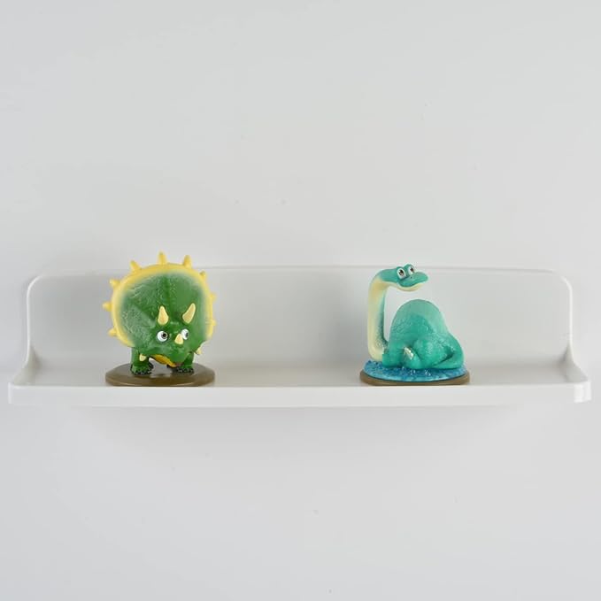 Stick On Small Wall Shelf,White Floating Shelves Wall Mounted - Adhesive Strips | Plastic Hanging Display Shelf for Bedroom,Kitchen,Living Room,Bathroom,Office (1Pcs/Set)