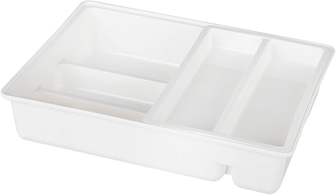 Stackable Drawer Organizer, 2-Tier Plastic Sliding Tray for Kitchen Appliance, Multi Level Kitchen Organizer for Cabinet, Pantry, Drawer, Refrigerator, Freezer