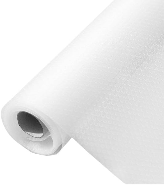 Winshall 12" W x 118" L Clear Shelf Liners and Drawer Liner for Ktichen Cabinet, Non Adhesive Non Slip Shelf Paper Waterproof Washable Thickened for Dresser Pantry Shelve Bathroom Protector Liner