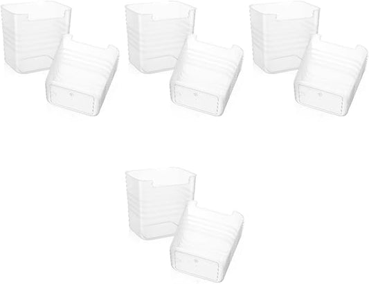 ULTECHNOVO 8pcs Translucent Storage Bins for Refrigerator Organization Shaped Design for Easy Access for Vegetables Fruits and Seasonings Home Kitchen