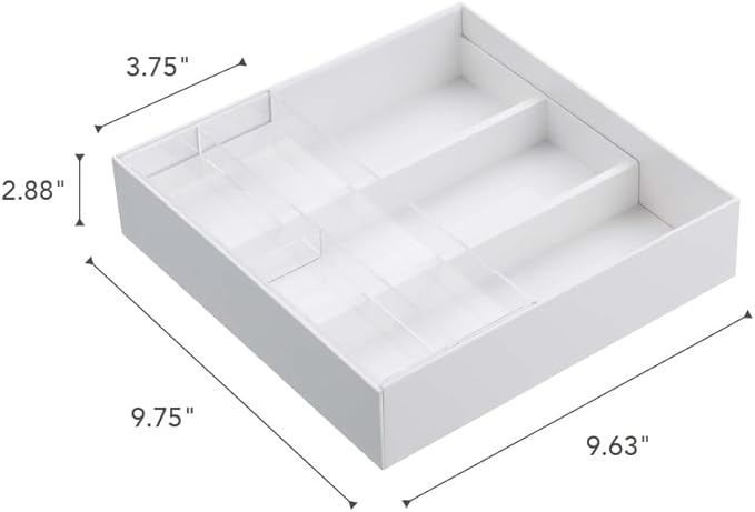 YAMAZAKI Home Tower Expandable Cutlery Drawer Organizer - Kitchen Silverware Utensil Storage Tray - Abs Plastic