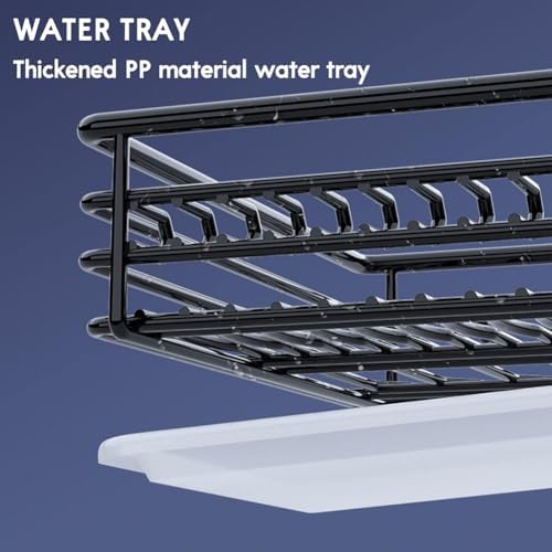 Pull Out Kitchen Cabinet Drawers - Stainless Steel Wire Baskets with Drain Pan & Damping Guide, Slide Out Cookware Organizer, Easy Assembly, Space-Saving Storage Solution