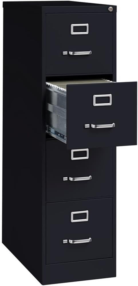 Hirsh Industries 26.5" Deep Commercial 4 Drawer Letter Size High Side Vertical File Cabinet
