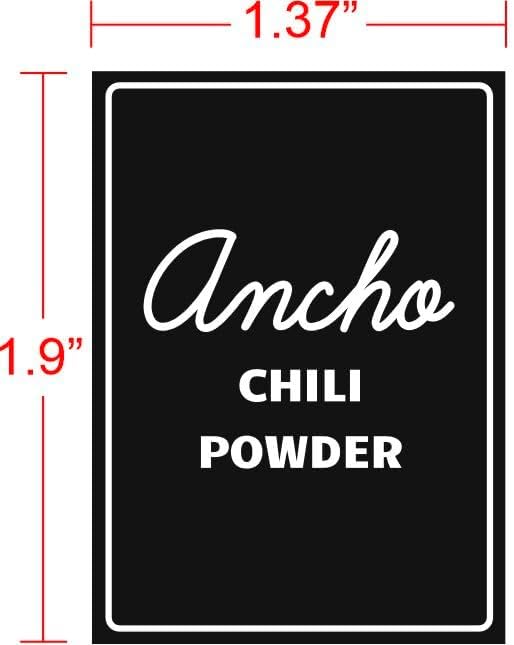 Orii Black Rectangular Spice Labels Stickers for Spice Jars|160 Pre-Printed +20 Blank Labels Spice Container Storage | Preprinted Labels for Kitchen Pantry | Herb Seasoning Labels for Jars