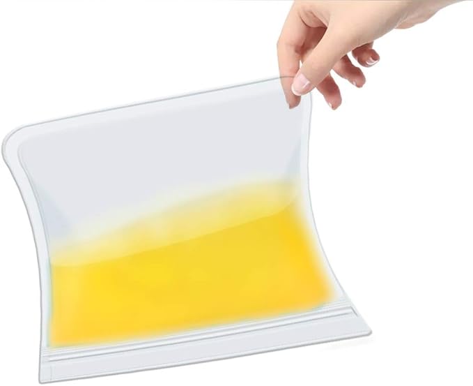 RLAVBL 10 Pack Quart Freezer Bags, Reusable Food Storage Bags for Vegetable, Liquid, Snack, Meat, Sandwich, 8.46x7.28 Inch