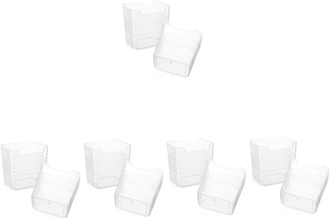 Garneck 10pcs Fridge Hanging Organizer Box Vertical Storage Bins for Condiments Kitchen Essentials and Pantry Organizing Food-Grade Rounded Corners for Safe Use