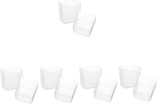 Garneck 10pcs Fridge Hanging Organizer Box Vertical Storage Bins for Condiments Kitchen Essentials and Pantry Organizing Food-Grade Rounded Corners for Safe Use