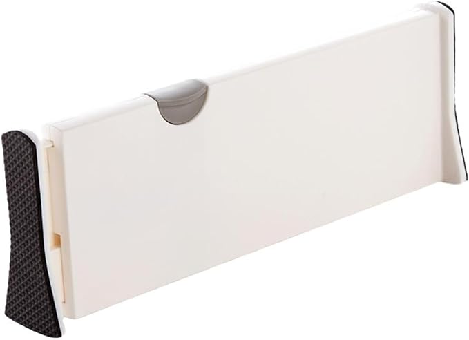 Adjustable Drawer Dividers 3-Pack Expandable Organizers with Non-Slip Pads for Kitchen Bathroom Dresser Vanity Desk Office Easy Install (White,Small(11.1-17.3 in))