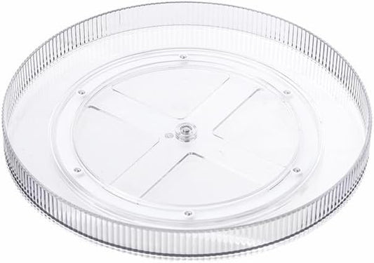 9 Inch Clear Acrylic Lazy Susan Turntable Organizer, Lazy Susan Spice Rack for Kitchen, Pantry Refrigerator,Vanity Bathroom,Spice Rack,Makeup Storage,Cabinet Countertop Organizing.