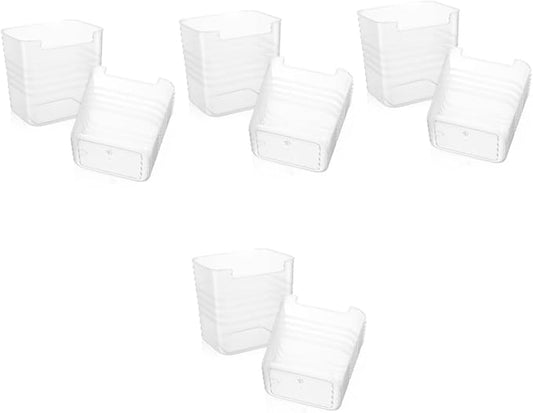 Garneck 8pcs Translucent Fridge Side Door Storage Box Food-Grade Refrigerator Organizer Bins for Vegetables Fruits and Spices Space-Saving Kitchen Storage