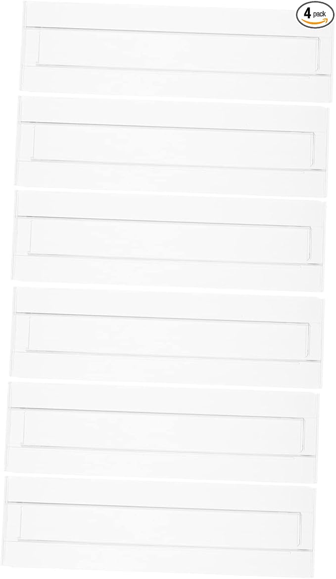 Cabilock 4pcs Dividers Practical Plastic Organizers for Home Storage Diy Drawer Classification Boards for Socks Underwear and Kitchen Use