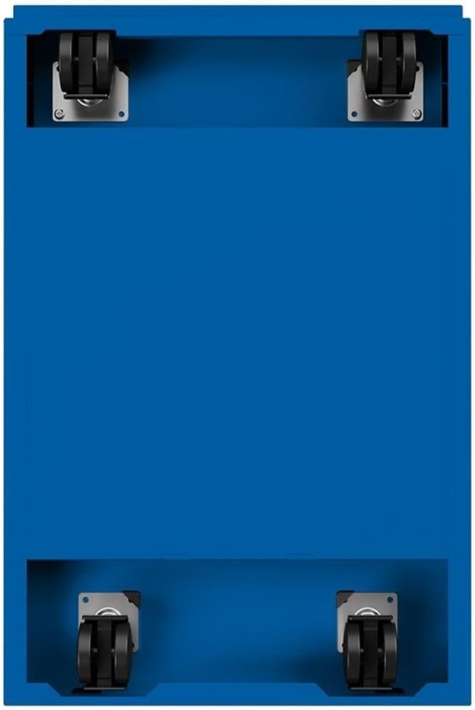 Pemberly Row 20" 2-Drawer Modern Metal Mobile Pedestal Filing Cabinet in Blue