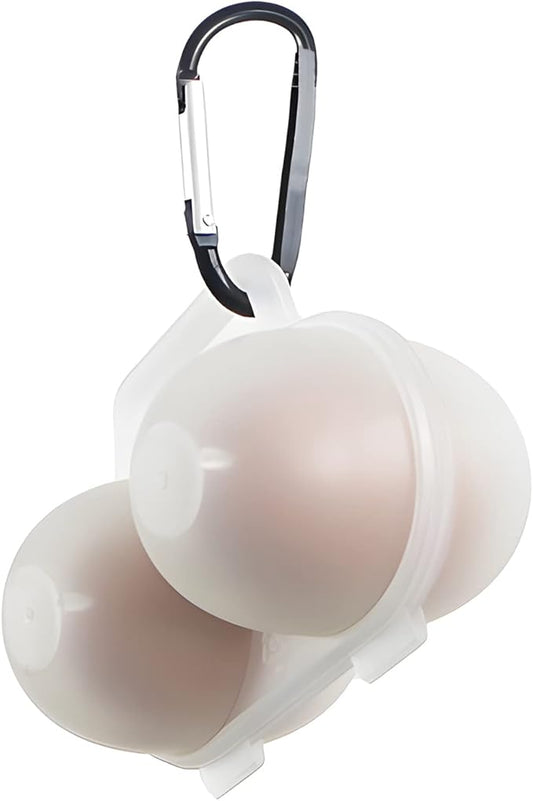 RoseFlower 2 Girds Egg Holder Container, Plastic Egg Storage Box Leakproof Shockproof Protection, Portable Egg Tray Carriage Dispenser for Camping Picnic Travel Kitchen Refrigerator Outdoor, Clear