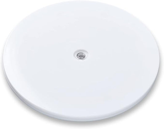 9 inch Lazy Susan Turntable White Acrylic Ball Bearing Rotating Tray for Spice Rack Table Cake Kitchen Pantry Decorating Bathrooms TV Laptop Computer Monitor, 50-lb Load Capacity (360˚ Rotation)