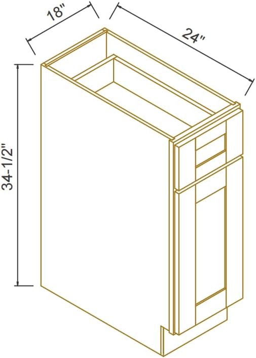 2-in-1 Pull-Out Trash Can Cabinet Solid Wood Frame Freestanding Dual Bin Storage & Organizer Drawer Soft-Close,Shaker & Newtown Style for Kitchen (SK-Grey, 18" W x 24" D x 34.5" H)