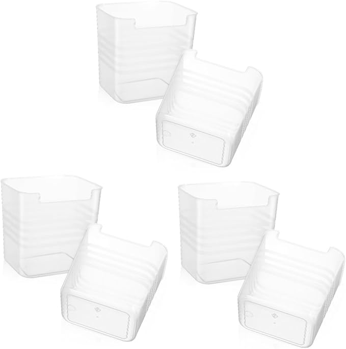 6pcs Fridge Organizer Bins Translucent Refrigerator Storage Boxes for Vegetables Fruits and Spices for Easy Access Kitchen and Pantry
