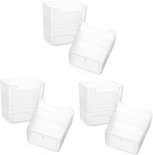 6pcs Fridge Organizer Bins Translucent Refrigerator Storage Boxes for Vegetables Fruits and Spices for Easy Access Kitchen and Pantry