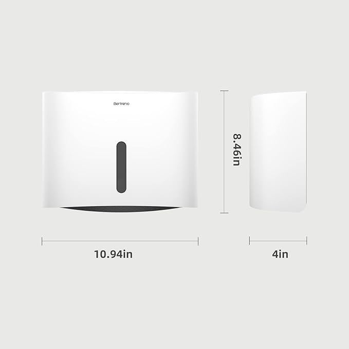 Commercial Paper Towel Dispenser Wall Mount Paper Towel Holder Large Capacity C Fold Hand Towel Dispenser Bathroom Tissue Dispenser (White)