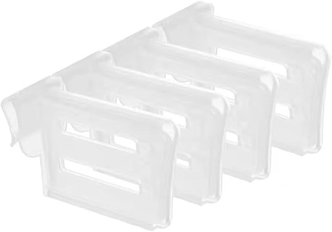 12PCS Adjustable Fridge Divider - Clear Retractable Dividers with Clip for Refrigerator Shelves & Storage, Expandable from 3.1" to 4.7", Fits Freezer Drawers & Cabinets, Space-Saving (Retractable)
