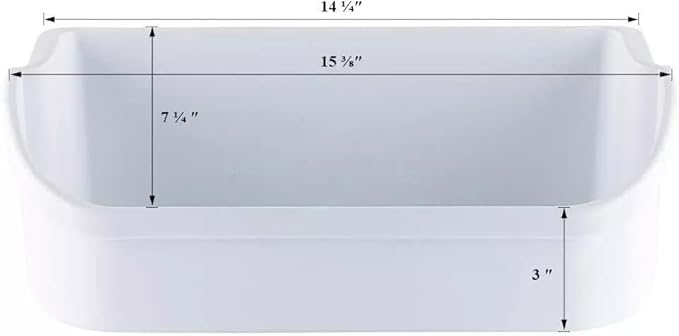 240356401 Gallon Door Bin - for Frigidaire Refrigerator Door shelves - Fridge door condiments beverages organizer - Refrigerator door bin replacement - Fridge plastic shelves bin - W 14-1/4 in