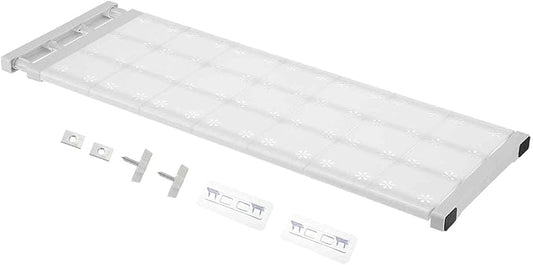 HARFINGTON Expandable Closet Tension Shelf 28.74" to 49.21" Adjustable Closet Organizer 2.4" x 9.45" Flower Pattern Storage Rack for Wardrobe Cupboard Kitchen Bedroom