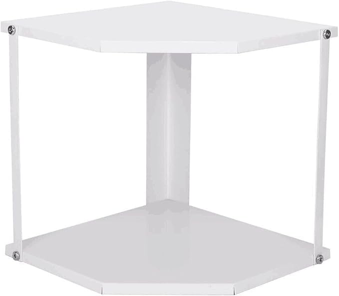 HUIJIN H066,Kitchen Storage Rack, Corner Rack Shelves, Multi-Layer Pot Storage Rack,Metal Frame Corner Bookshelf Stand Display Rack for Kitchen (White)