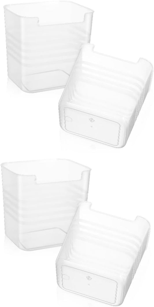 GLEAVI 4pcs Fridge Organizer Bins for Refrigerator Door Storage Translucent Hanging Storage Box for Kitchen Pantry and Cabinet for Vegetables Fruits and Spices