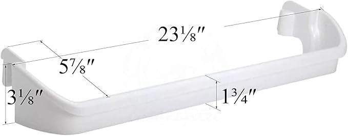 240535201 Door Middle Rack - for Frigidaire Refrigerator Door shelves - Fridge door condiments beverages organizer - Refrigerator door Shelf replacement - Fridge plastic shelves Bin - W 23-1/8 in