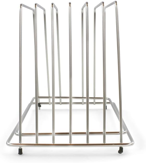 Commercial Cutting Board Rack, Fits 1" Thick Baking Pans and Sheets for Organizer - NSF Stainless Steel, Holds 6 Boards