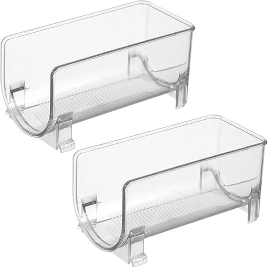 BIUDECO Stackable Drawer Style Wine Storage Rack and Water Bottle Holder Plastic Organizer for Home Bar Kitchen Cabinet Refrigerator Compact Space-Saving Design