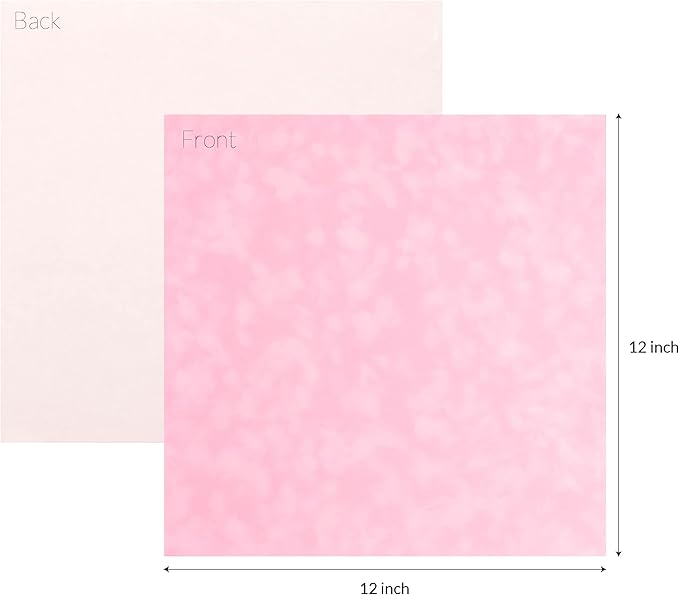 S.E.I Bubblegum Velvet Paper, Felt Fabric For Drawer and Jewelry Box Liner, 12" x 12" - 12 Sheets