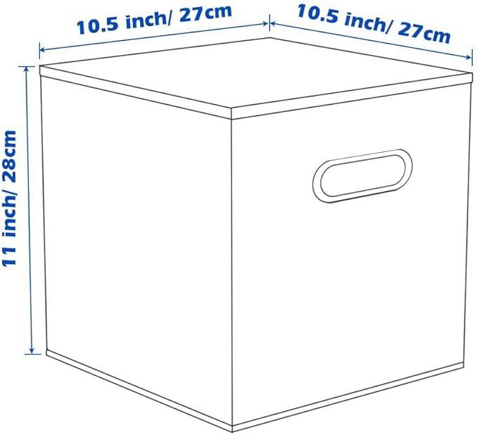 ShellKingdom Storage Bins, Foldable Fabric Storage Cubes And Cloth Storage Organizer Drawer with Metal Handle For Closet And Toys, 11 X 10.5 X 10.5 INCH, 2 Pack (Orange)