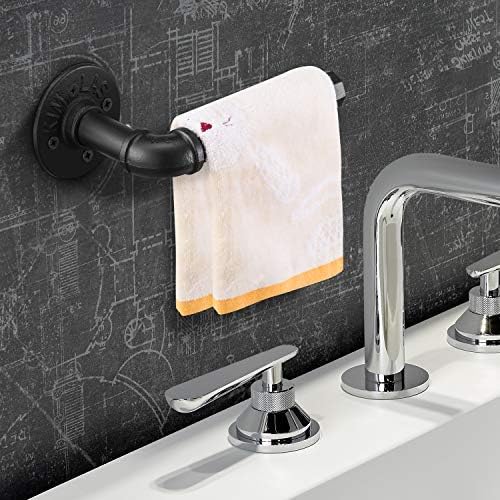 2 Pack Industrial Pipe Toilet Paper Holder, Heavy Duty DIY Vintage Rustic Iron Roll Tissue Wall Mount Paper Holder Towel Racks with Hardware for Bathroom, Kitchen, Bedroom, Hallway