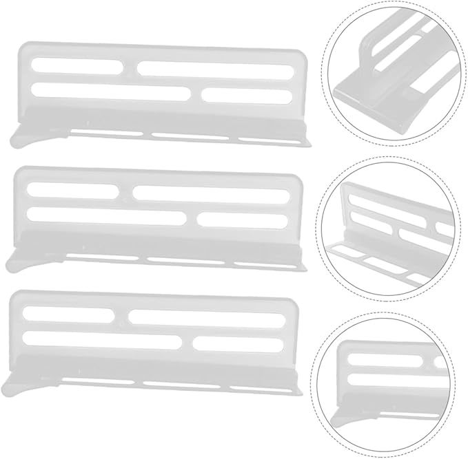 6pcs Adjustable Refrigerator Compartment Divider Set, Sturdy Plastic Fridge Organizer Partition Pads for Kitchen Storage and Daily Use Fridge Separation