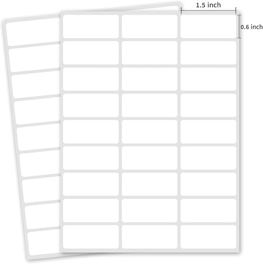 Yeachlaing 0.6×1.5 Inch Removable Blank Freezer Labels,Water/Oil/Tear Resistant/Ink Won't Smudge No Residue (405 pcs,1 Bag)