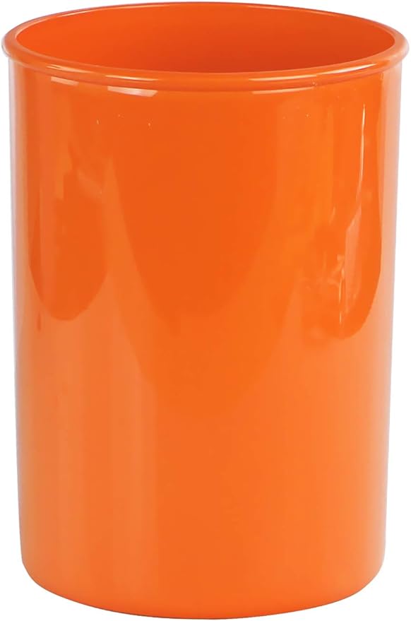Reston Lloyd 6 Piece Kitchen Utensil Holder for Kitchen Counter, Utensils Crock with Heat Resistant Spoon, Slotted Spoon, Ladle, Spatula BPA Free, Orange