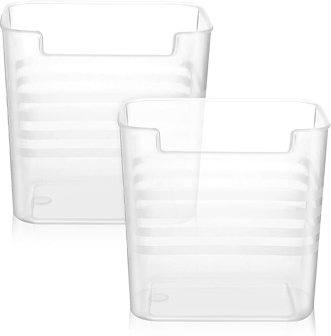 4pcs Refrigerator Organizer Bins Translucent Fridge Storage Box for Vegetables Fruits Drinks Multi-functional Kitchen and Pantry Use