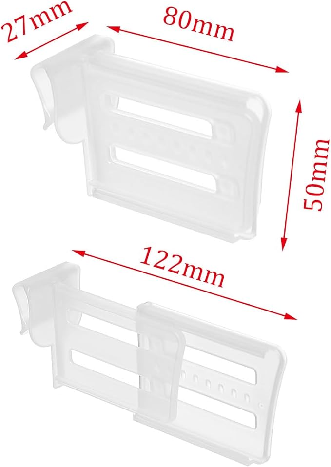 ZYAMY 12PCS Adjustable Fridge Dividers Plastic Cabinet Expandable Organisers For Kitchen Office Drawer Storage Snap Fit Design